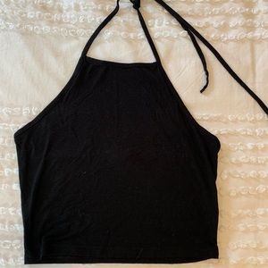 Black halter tank top